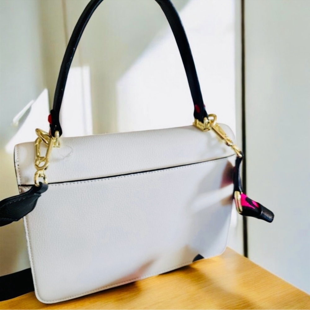 Karl Lagerfeld White Satchel with Multicolor Studs - Picture 15 of 16